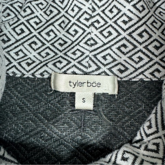 Tyler Boe Greek Key Graphite Kim Dress A Line Pockets - Picture 5 of 7